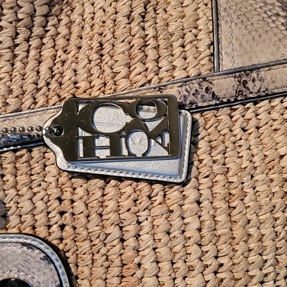 COACH STRAW NATURAL BAG 17”x10”x6”, Large Tote, Gorgeous!🔥 - Picture 4 of 17